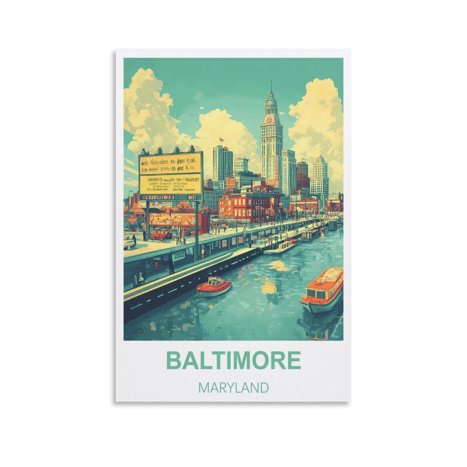Ekmcl T120 Metal Tin Sign Plaque Poster Baltimore Maryland Funny Bar Tin Signs Warning Metal Signs Vintage Man Cave Wall Decor 20X30cm