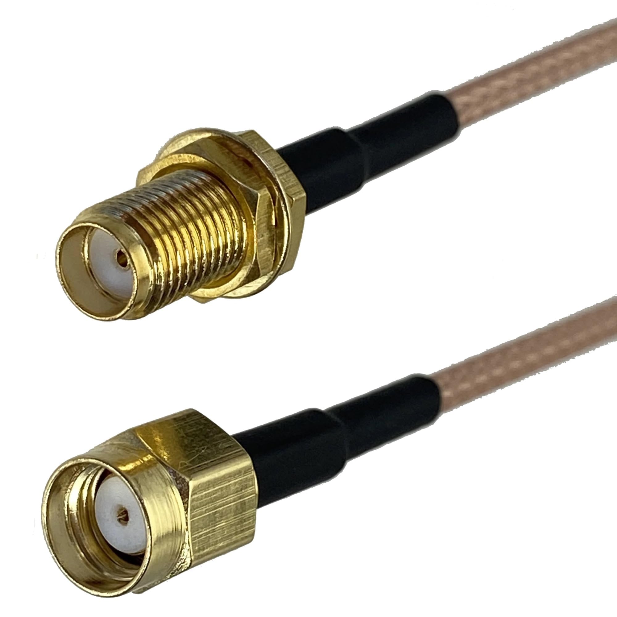 1 Pz Rg316 SMA Rpsma A SMA RP SMA Maschio Spina E Jack Femmina Connettore RF Coassiale Jumper Cavo A Spirale Terminali Filo 4 Pollici ~ 10 Piedi, RP SMA M to SMA F, 10FT (3M)