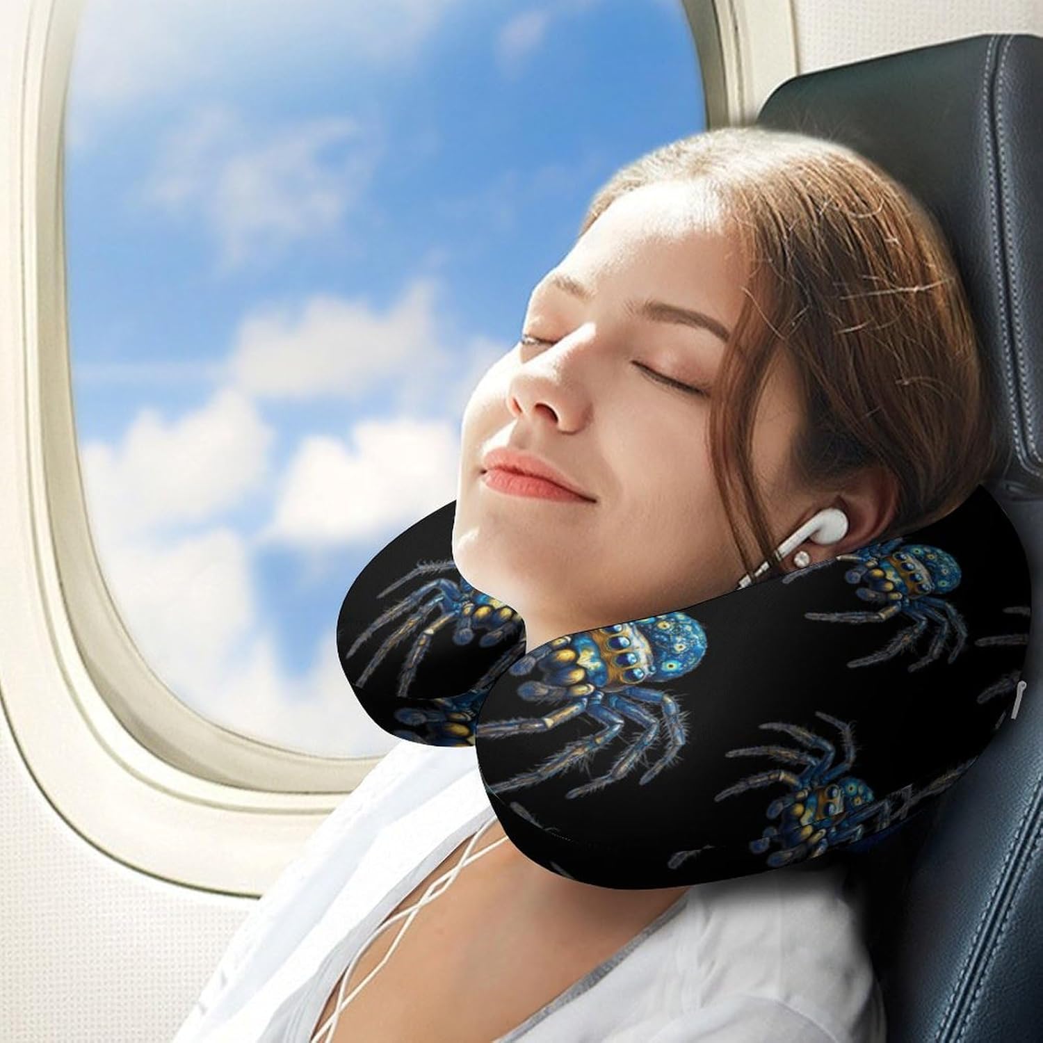 Peacock Spiderpng Memory Foam Pillows U Shaped Travel Neck Pillow