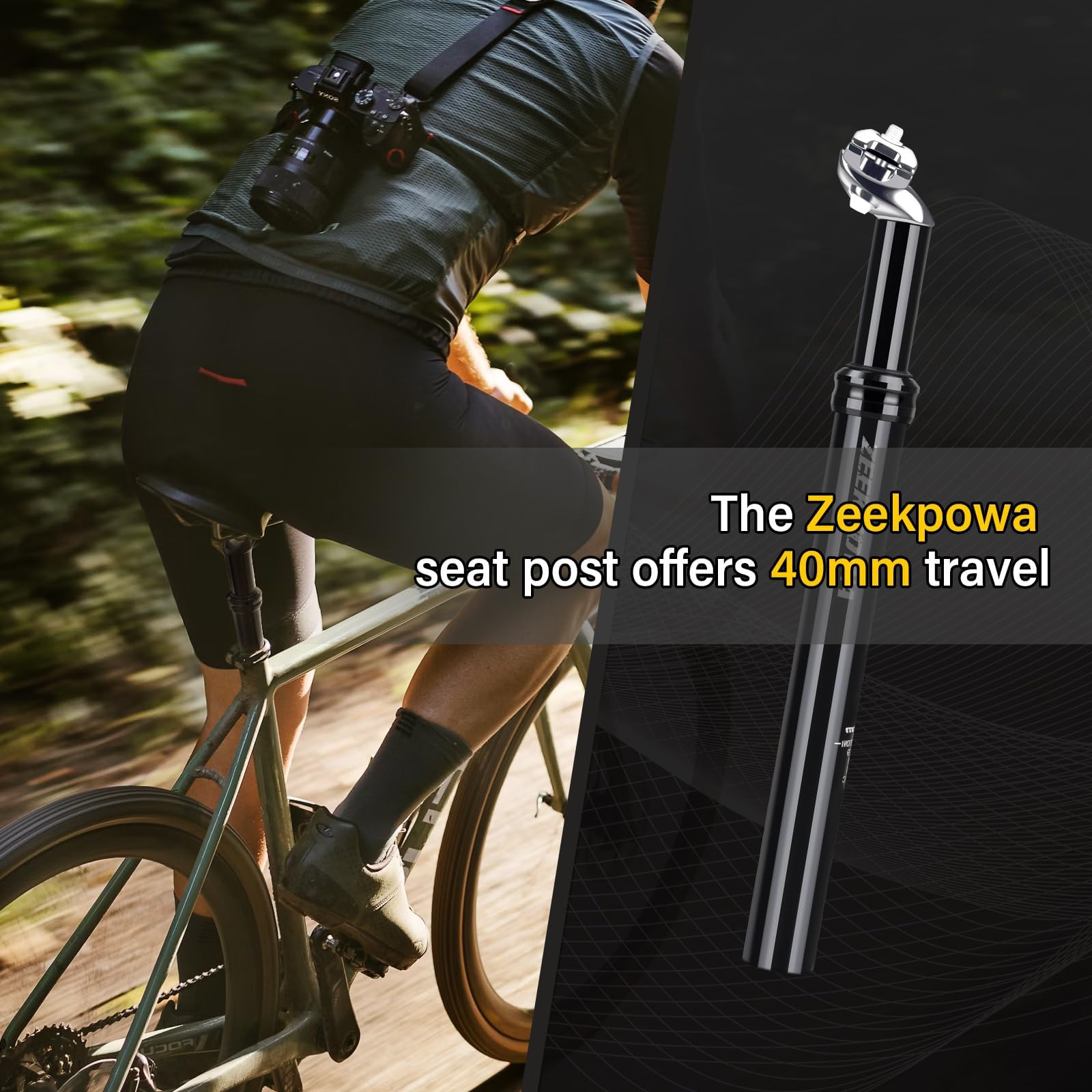 Sztyca podsiodłowa amortyzowana 31,6 mm ComfortPro sprężynowa sztyca podsiodłowa sprężynowa do odciążenia kręgosłupa I drążek podsiodłowy do amortyzacji uderzeń