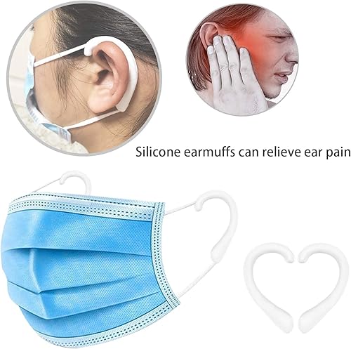 Miniatura 5 de Protectores de oído antideslizantes de silicona suave para las orejas para aliviar las molestias de los oídos, orejeras de silicona