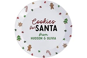 Santa's Personalized Cookie Plate for Kids