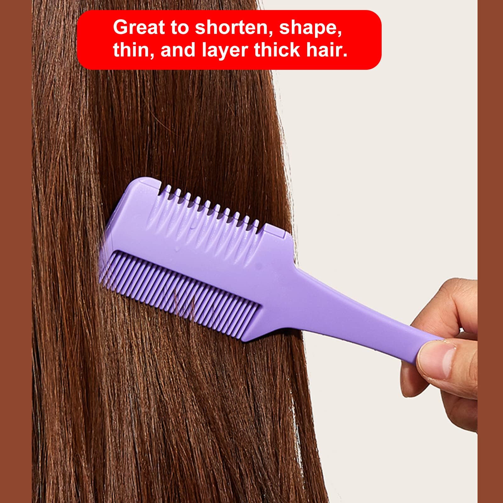 ayushicreationa 1pc Thickened Hair Thinning Razor Comb, Double Sided Hair Cutter Comb Suitable for Hair Cutting and Styling Professional Hairdressing Tool For Men Women Multicolor 1