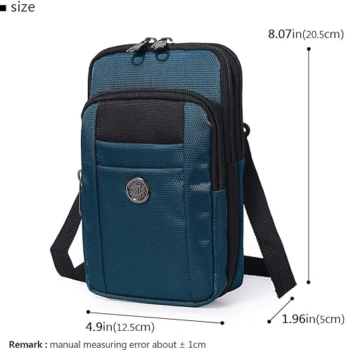 Miniatura 2 de Bolsa de teléfono multifunción resistente al agua de tela Oxford con un hombro, bolsa cruzada diagonal, funda para teléfono inteligente, bolsa para