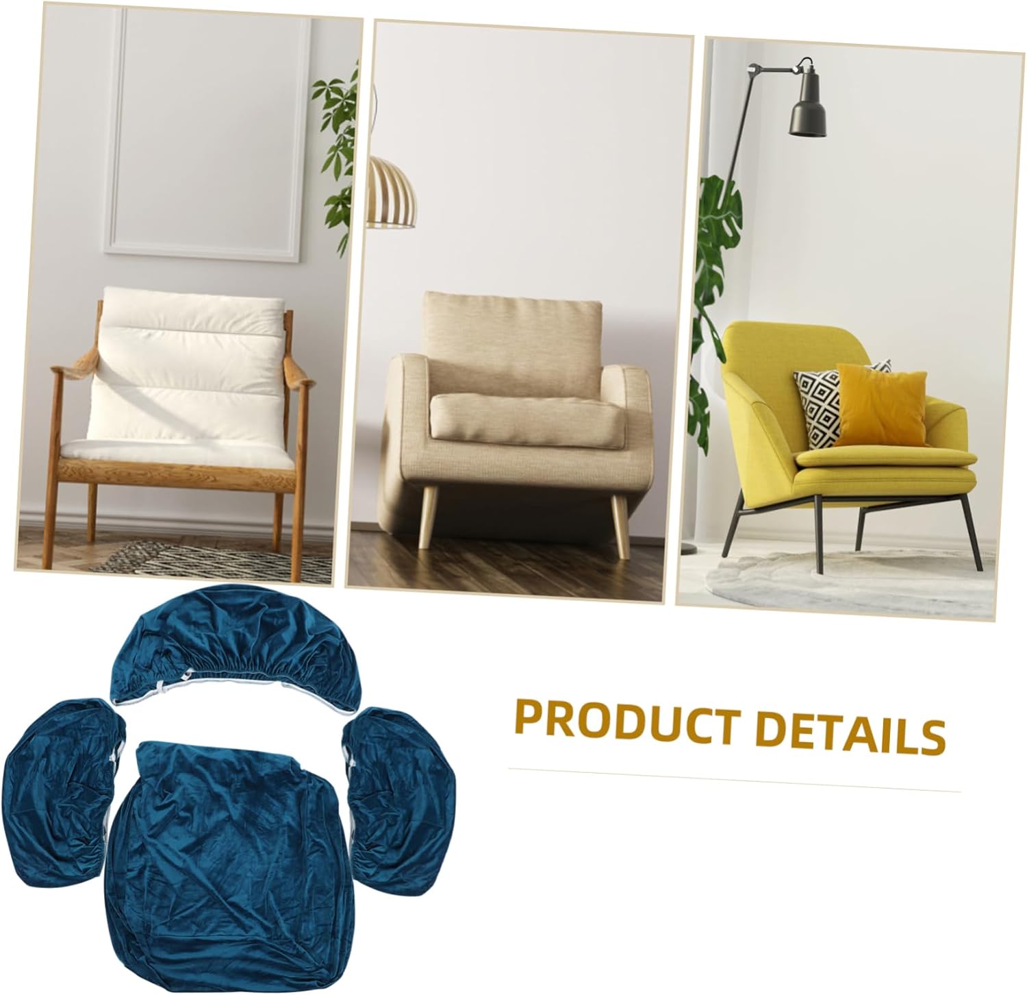 1set Elastic Recliner Sofa Cover Stretch Non- Furniture Protector for Recliners Deep Water Slipcover Comfortable Stylish Home Decor