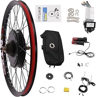 Electric Bicycle Kit, 72V 2000W E-Bike Rear Wheel Hub Motor with Mutifunction LCD Display & Pedal Assistant Sensor, 60N.M 7-Speed Flywheel E-Bike Conversion Set US Stock