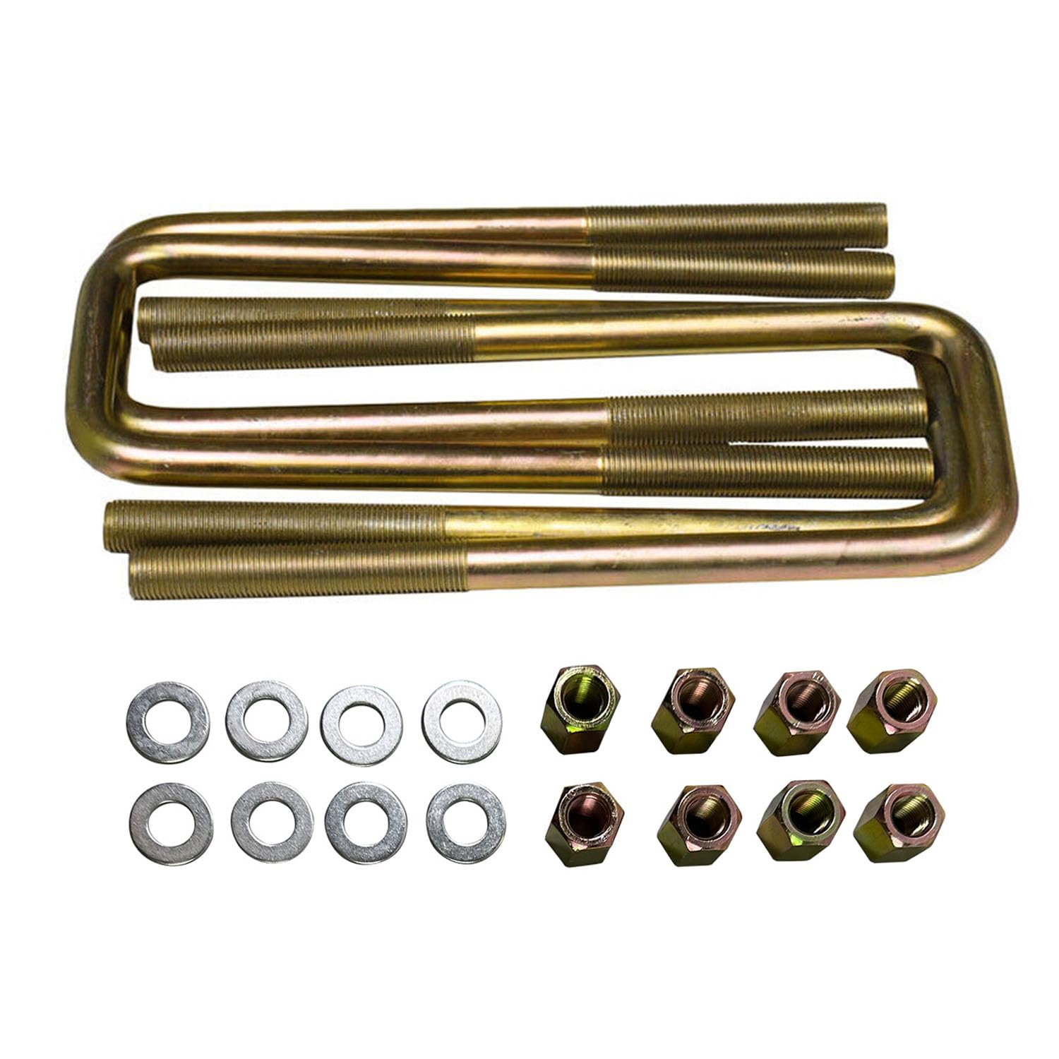 Axle U-Bolt Kits 12.5" Extended Square U-Bolts 2.5 Wide Leaf Springs for 1988-2019 Chevy GMC Silverado 1500 C1500 Sierra 1500 K1500 Dodge Ram 1500