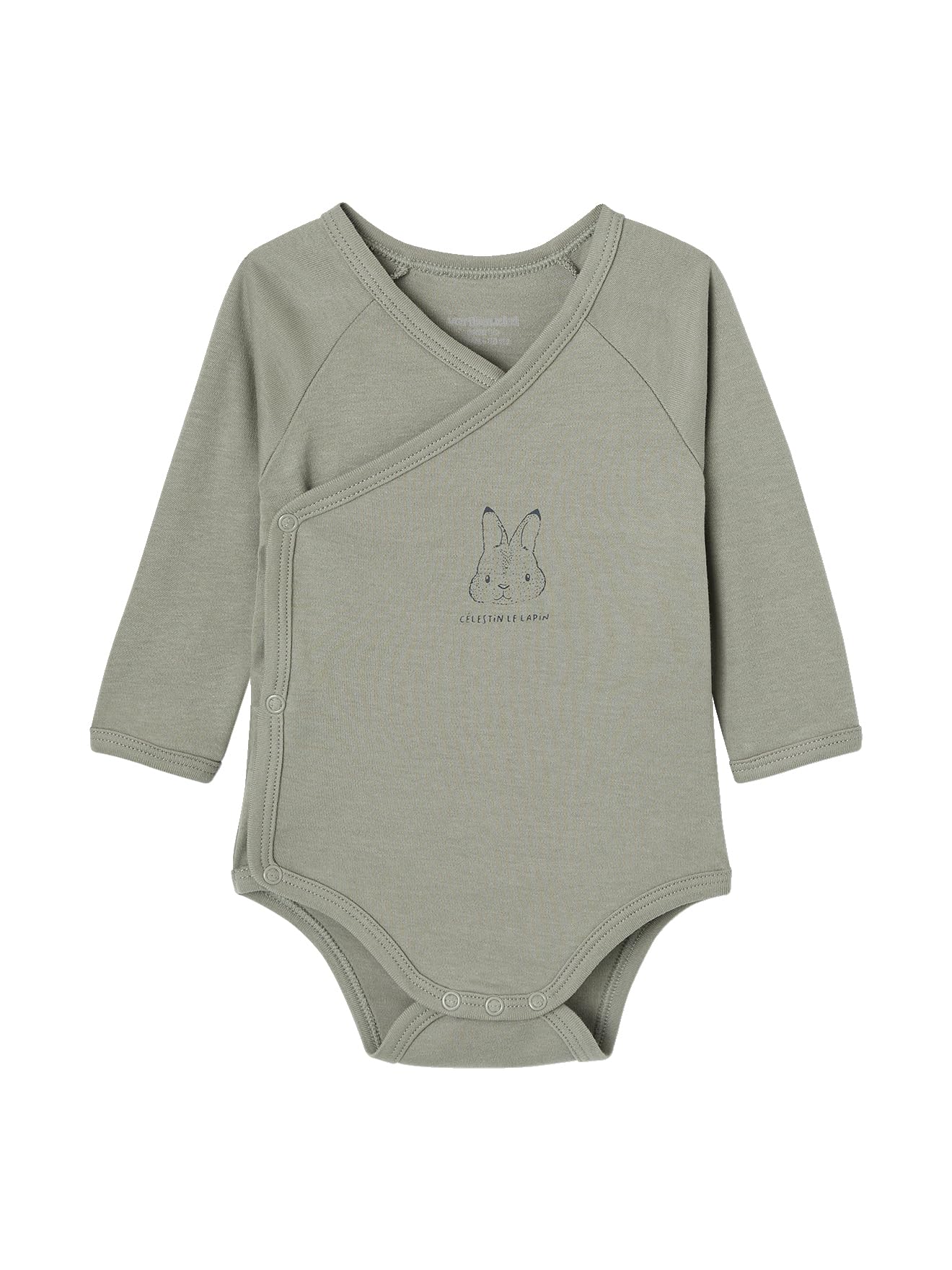 VERTBAUDET Lot 5 bodies animaux manches longues bébé ouverture naissance