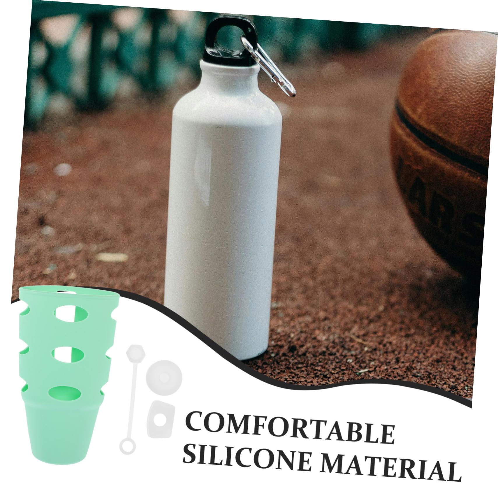BESPORTBLE Cubierta Protectora De La Taza Suministros De Botella Funda Antideslizante Para Botella Protector De Fondo De Botella De Silicona Bota De Botella De Agua Gel De Sílice