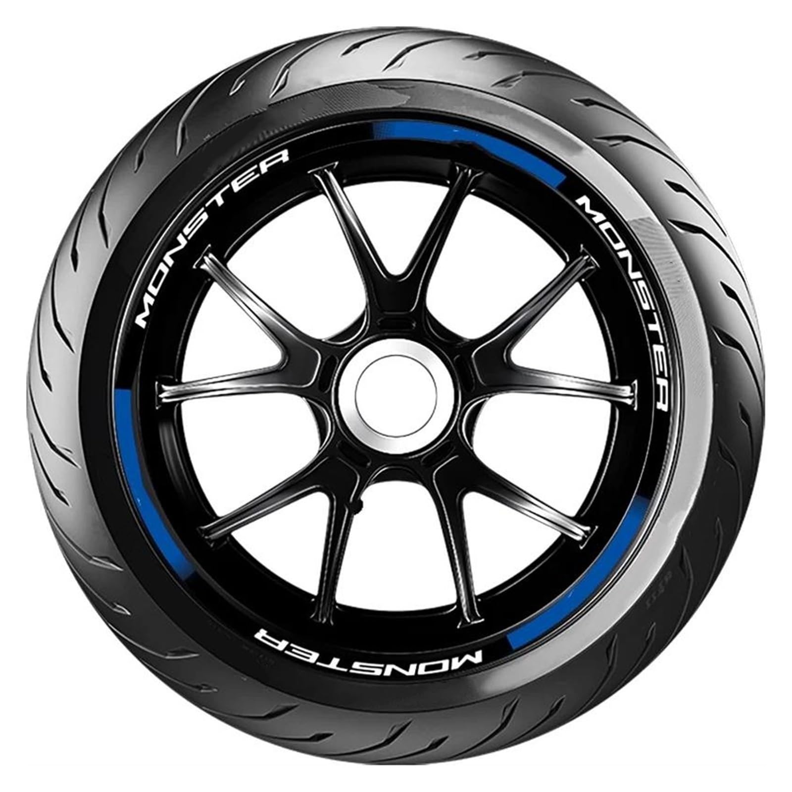 Motorcycle Wheel Sticker Stripe Reflective Rim for Ducati for Monster 937 950(Color2)