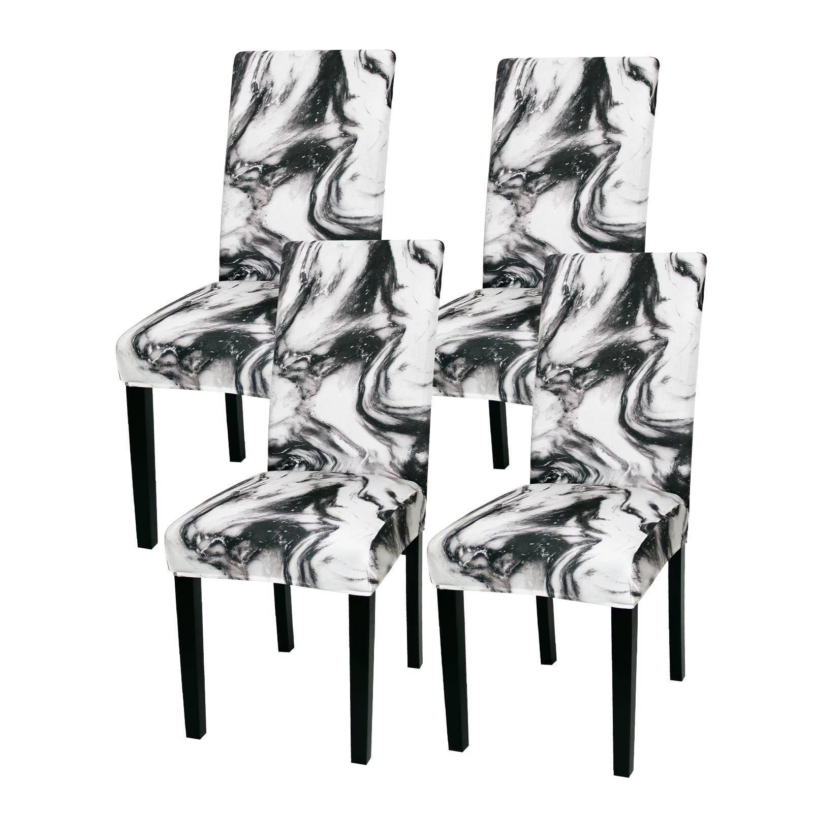 Gibelle Chair Covers for Dining Room Set of 4, Spandex Stretch Dining Room Chair Cover, Removable Washable Kitchen Parsons Chair Covers Seat