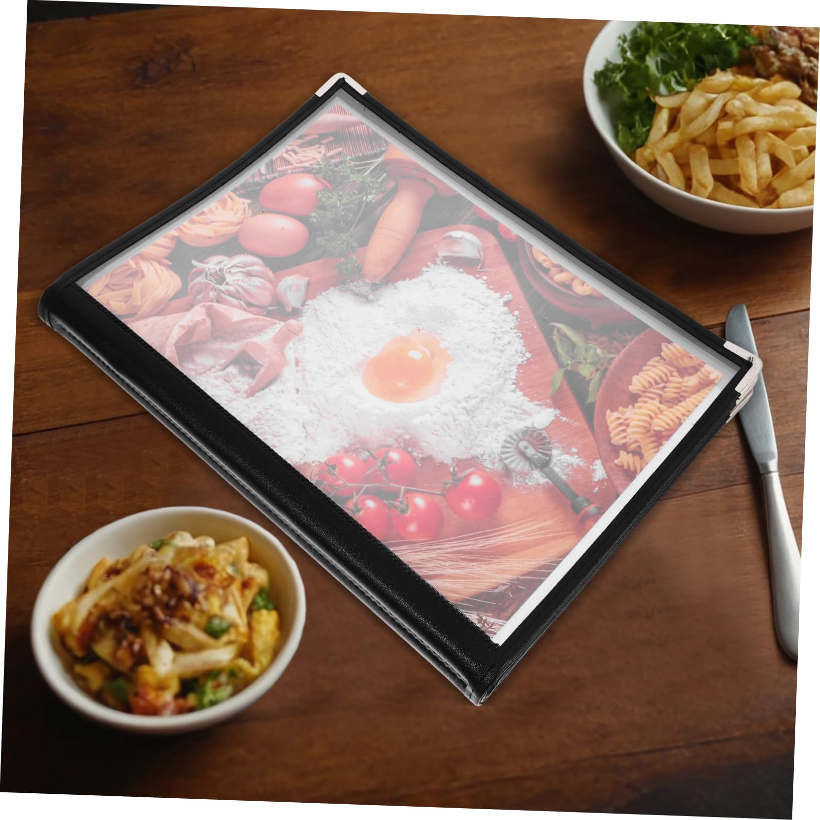 Libro de Menú Pvc Transparente de 10 Páginas y 20 Lados | Carpeta para Bares y Restaurantes, Organización Fiable, Fácil de Llevar
