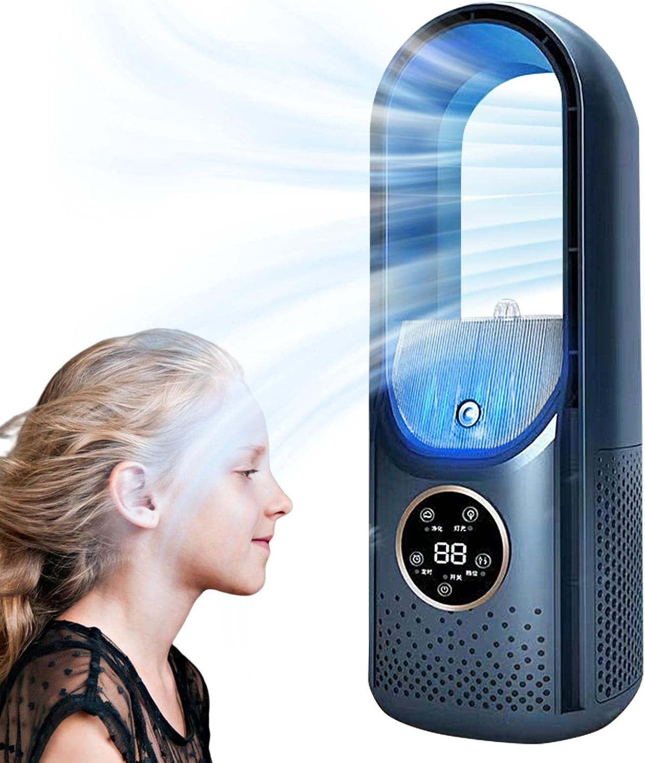 Evaporative Air Cooler, Portable Air Conditioner Fan Home Air Filter