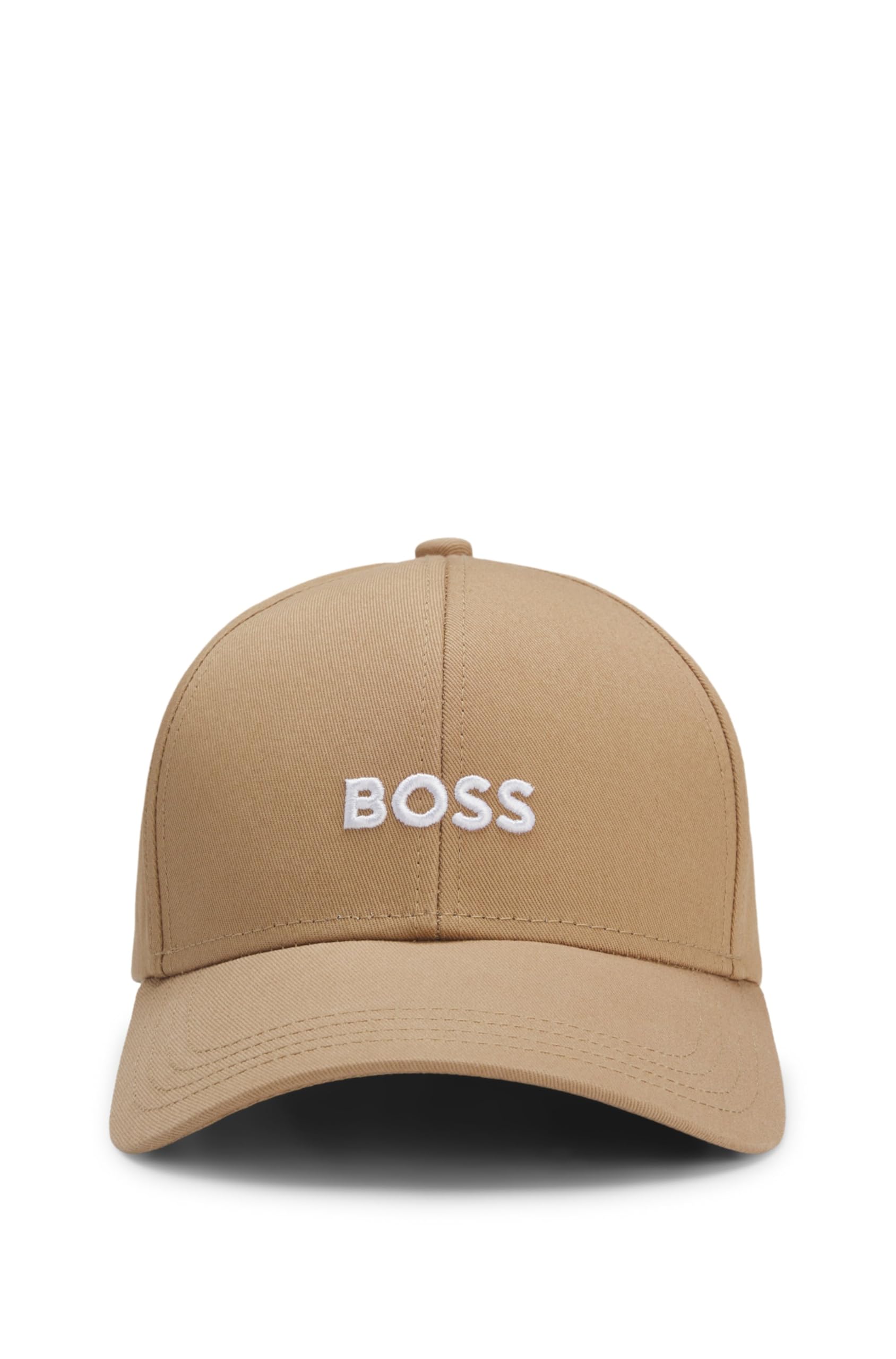 BOSS Kids Cotton Logo Baseball Cap Beige Mens