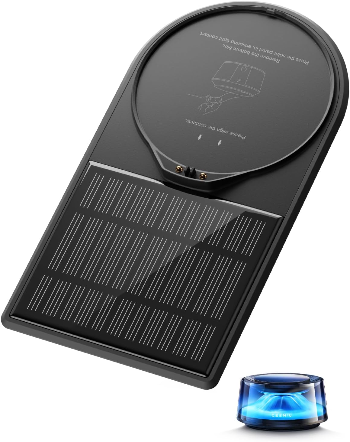 CEENIU "Mount Fuji Base" Dedicated High-Performance Monocrystalline Silicon Solar Panel with 20% Light-to-Electricity Conversion Efficiency, Safe Charging Protection, Thin, Reusable Adhesive Solar