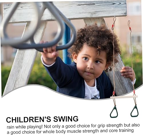 Vista 3 de ibasenice Elegante anillo colgante columpio para niños, material resistente, columpio seguro para niños, color aleatorio