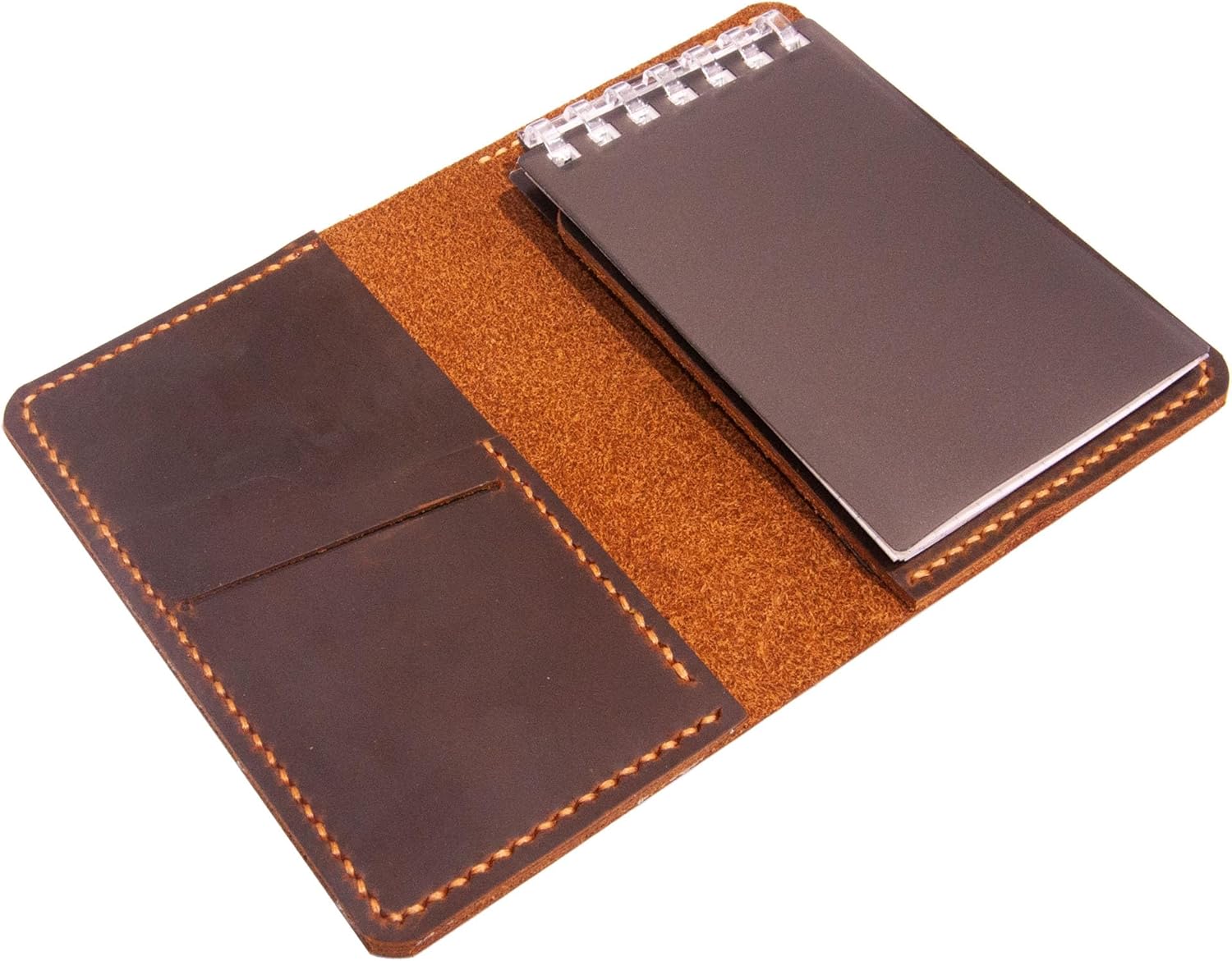 Personalized Top bound Notebook Cover, Handmade notepad holder, Handmade 3" x 5" Top bound Notebook Cover Writing Pads Holde