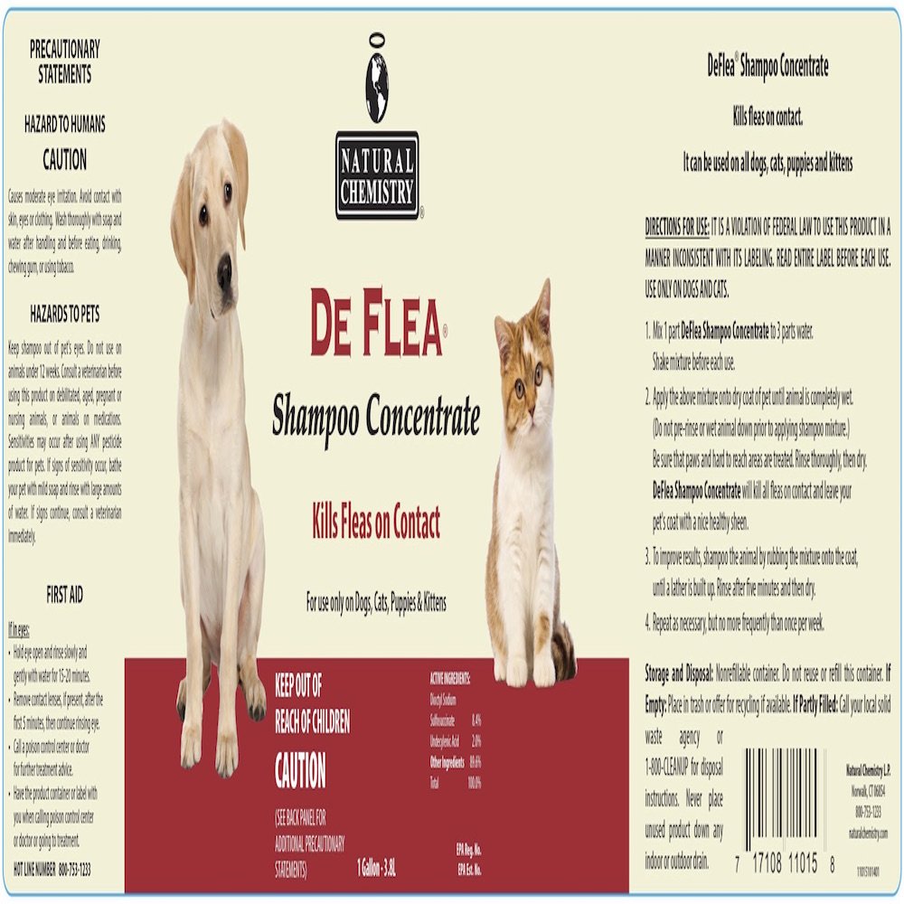 de flea pet shampoo