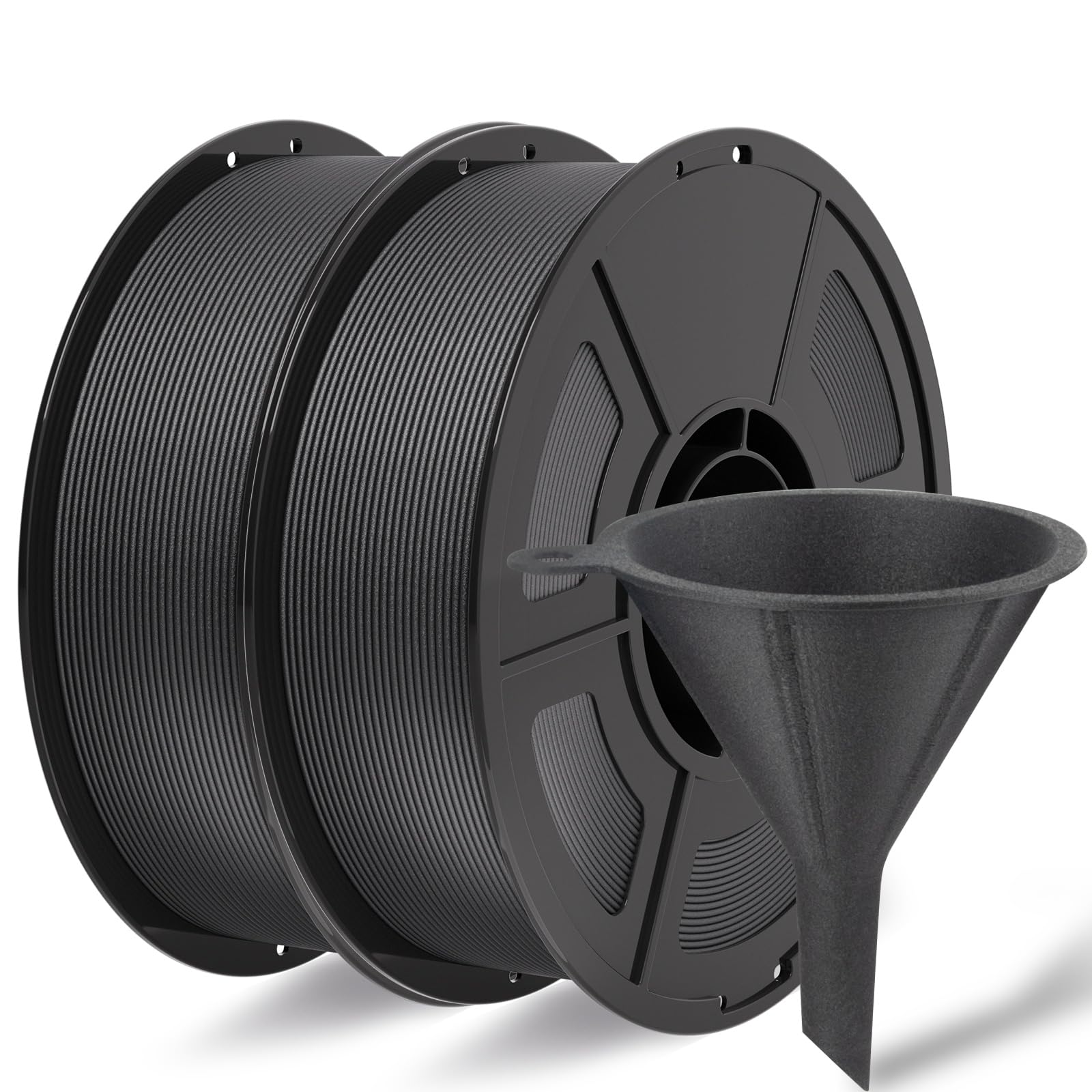 IEMAI Carbon Fiber PETG Filament 1.75mm Bundle 2KG, Matte Black PETG-CF 3D Printer Filament with Dimensional Stability &amp; Low Warpage, High Rigidity, Heat Resistant, Easy Print