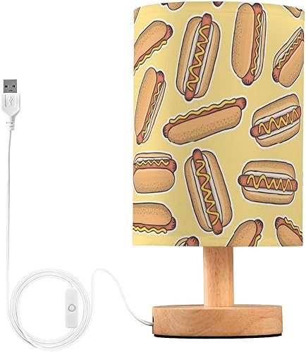Miniatura 2 de Night Lamp Table Top Lamp Cylinder Cartoon Hot Dog Lamps for Small Spaces Glass Table