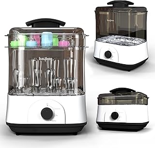 Baybee Puresteam 3-in-1 Baby Bottle Sterilizer and Dryer | Electric Steam Bottle Dryer with BPA-Free Material &amp; Easy One-K