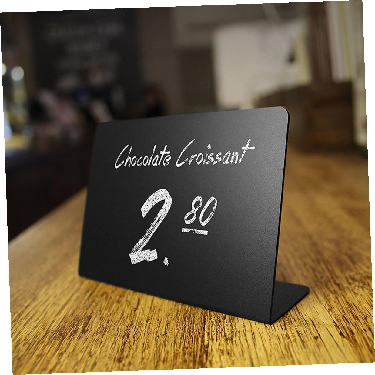 Acrylic Mini Blackboard Sign with Chalkboard Message Board, 12pcs with 1 Chalk Marker, Black Desktop Display for Wedding Party, Home and Office Décor