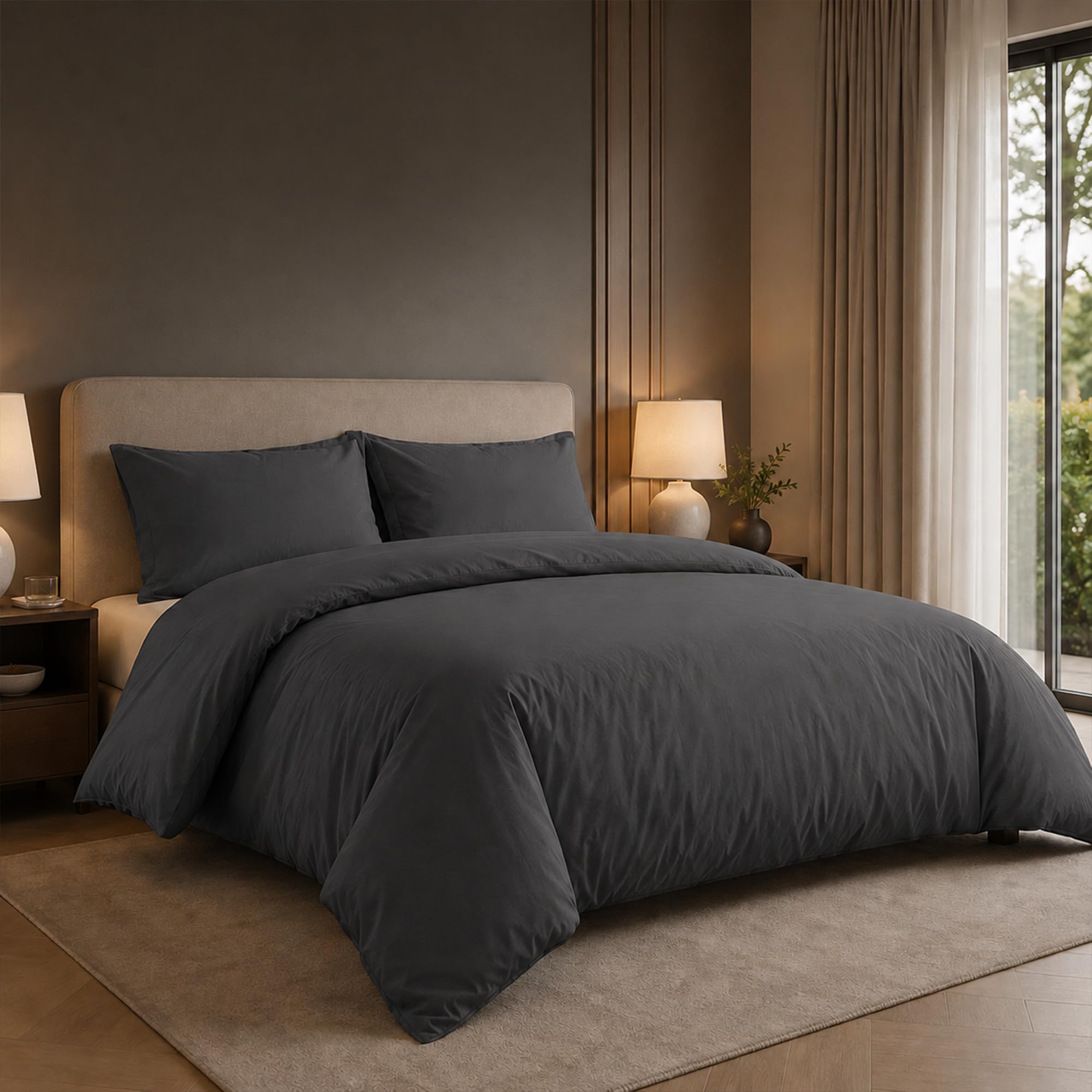 AA Linens Luxury Duvet Cover Set King Size – Soft Polycotton Bedding Quilt Cover, Breathable & Durable, Hotel Quality, Easy Care Fabric, 2 Pillowcases Included
