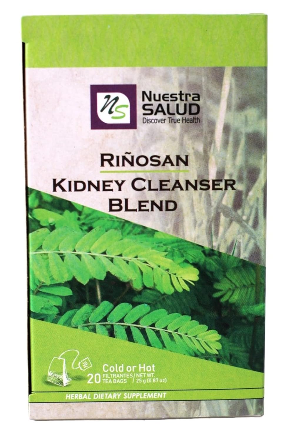 Kidney Cleanser Tea Herbal Blend Riñosan Te Kidney Stones - Value Pack 60 tea bags 100% Natural Caffeine Free