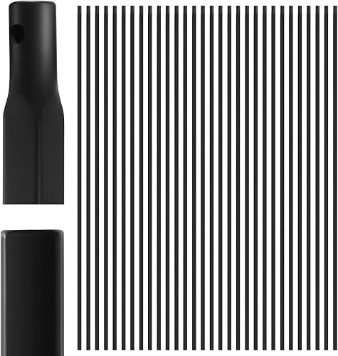 Dunzy Balaustres de cubierta de 1/2" x 44" hierro forjado balaustres lisos balaustres de metal negro hueco varillas de hierro balaustre para