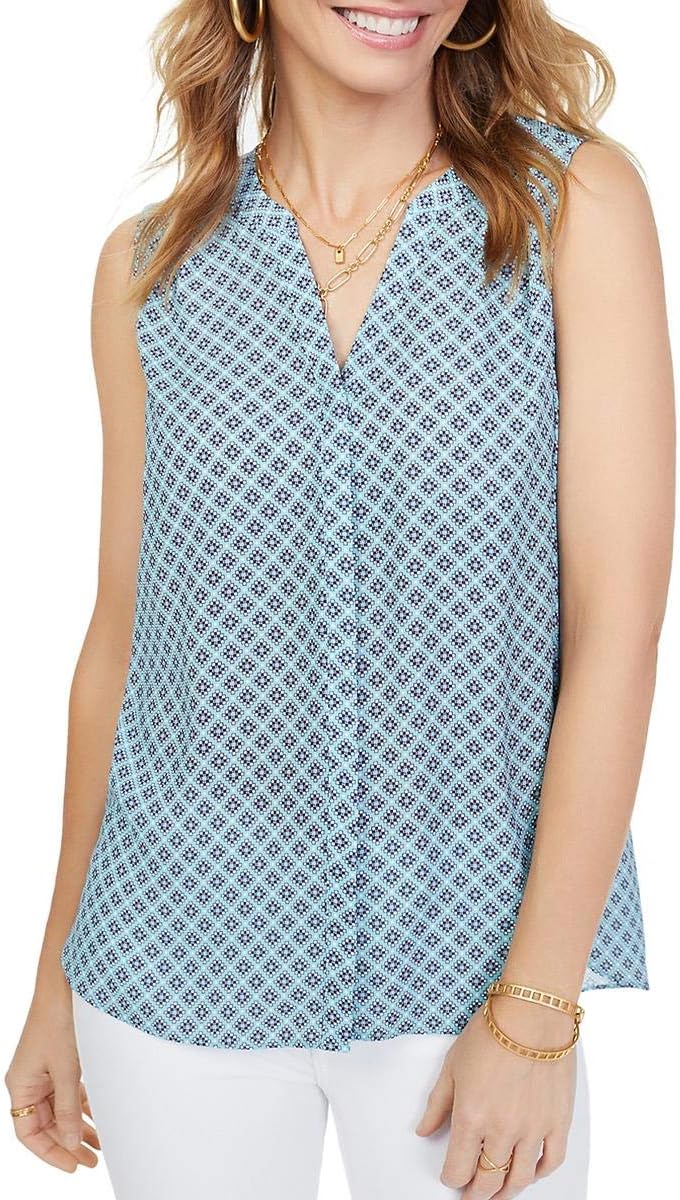 NYDJ Women's Sleeveless Pintuck Blouse | Classic Lightweight Top, Black,  XX-Small : Buy Online at Best Price in KSA - Souq is now Amazon.sa: Fashion
