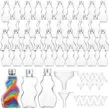 Mumufy 60 Pcs Plastic Sand Art Bottles for Kids 2.5 oz Sand Art Containers Bulk for Back to School Student Gifts Wedding Invitations Crafts Supplies Girls Decorations, 3 StylesSilver,Aluminum Cap