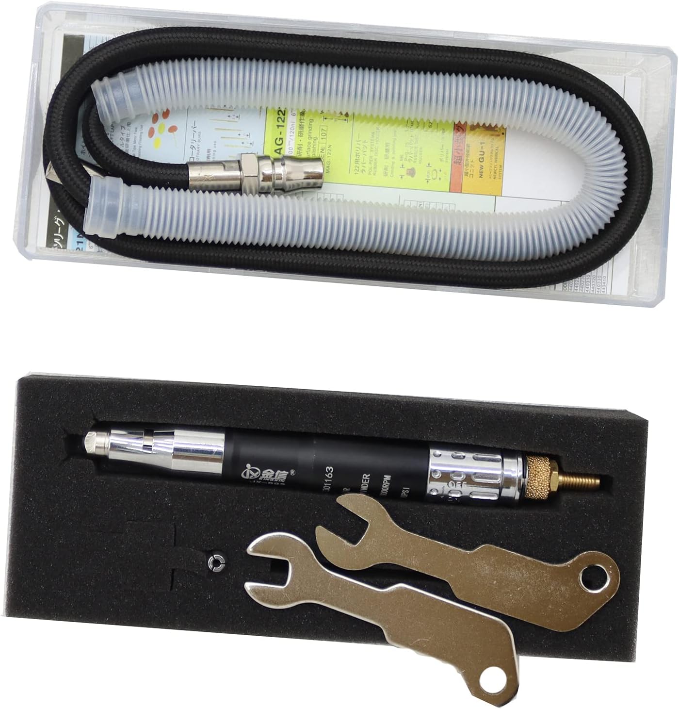 Engraving Polishing Pen Sander Air Grinder Kit Pneumatic Tool Engraving Pencil for Grinding,Carving,Rust(70000PRM 90psi)