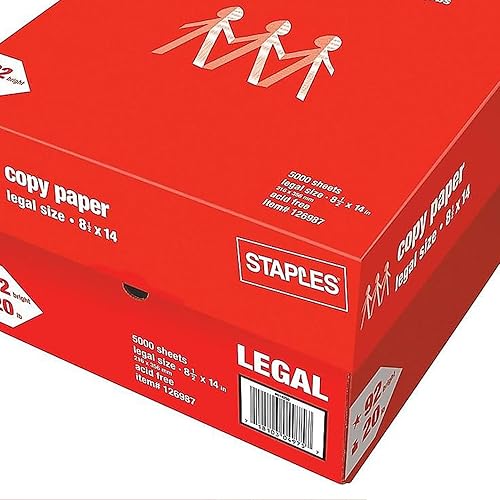 Vista 9 de Staples TRU RED Papel de copia, 8.5" x 11", brillo 92, papel de impresora de acabado liso, 20 libras, 500 hojas/resma, 3 resmas/cartón, blanco