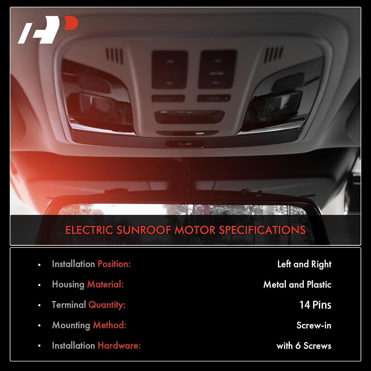 A-Premium Sun Roof Sunroof Moon Roof Motor Compatible with Ford Explorer 2011-2017 Left and Right BB5Z15790A 2-PC Set