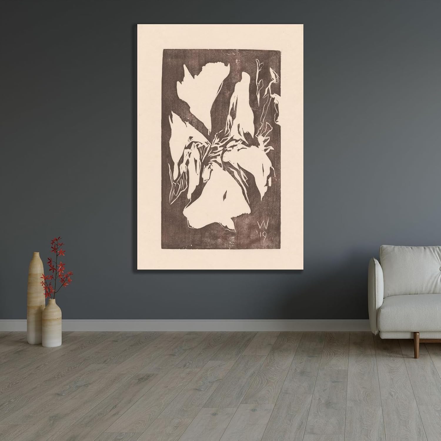 ArtDirect Abstract composition (1919) Unframed Art Print Giclee Poster by Erich Wichmann - Ready for Framing with Customization Sizes 7x10, 9x14, 14x20, 24x35, 33x48 and 41x60 inches
