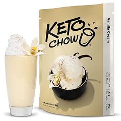 Keto Chow Vanilla Cream - Keto Meal Replacement Shake Powder - Nutritionally Complete - Low Carb - Delicious