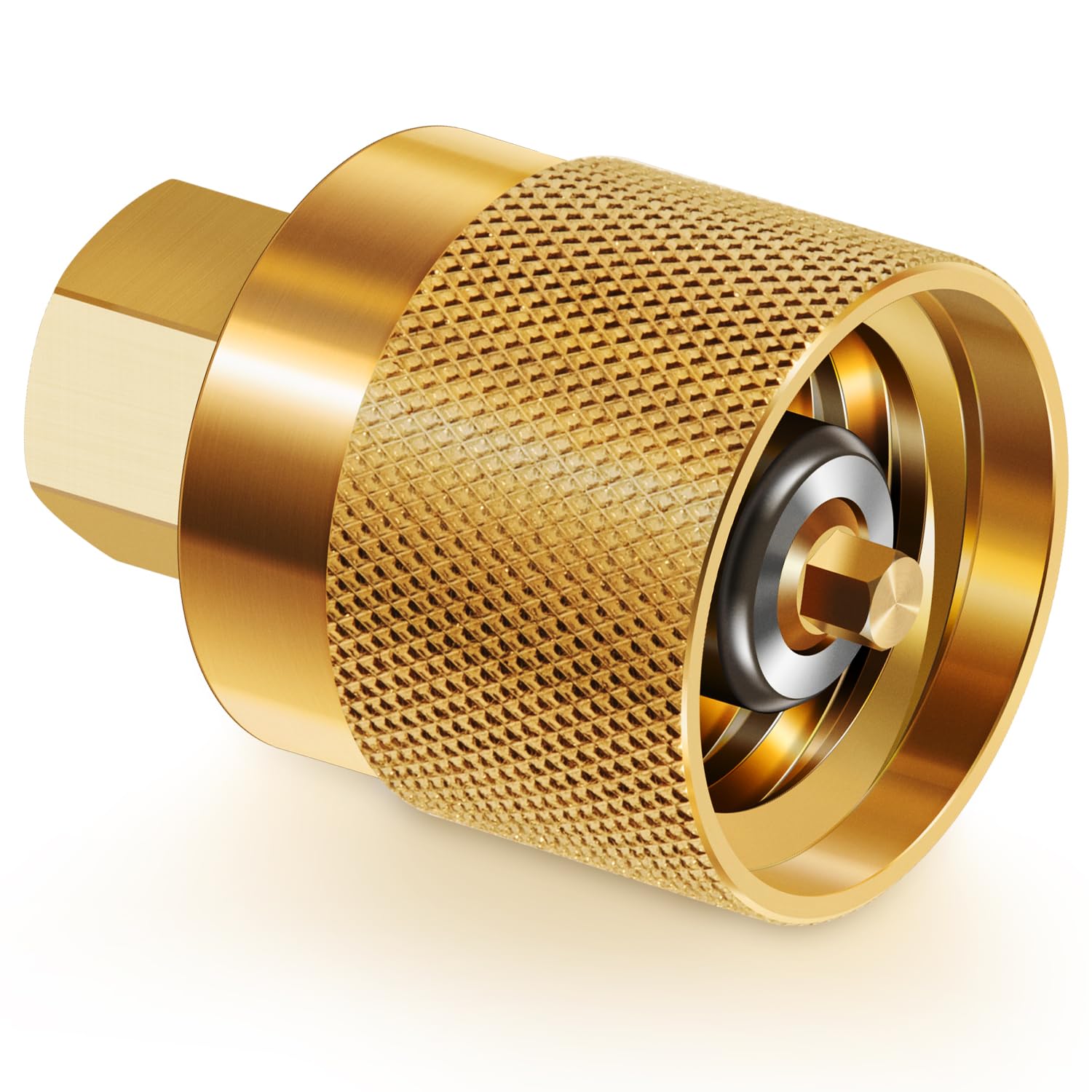 Photo 1 of RE7141F Forklift Propane Tank Connector, Female Quick-Install Forklift Connector Fitting Adapter