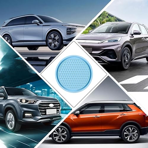 Miniatura 5 de TRNOI Accesorios de automóvil, portavasos para automóvil, paquete de 4, antiarañazos, para mujeres y hombres, accesorios de automóvil para mujeres,