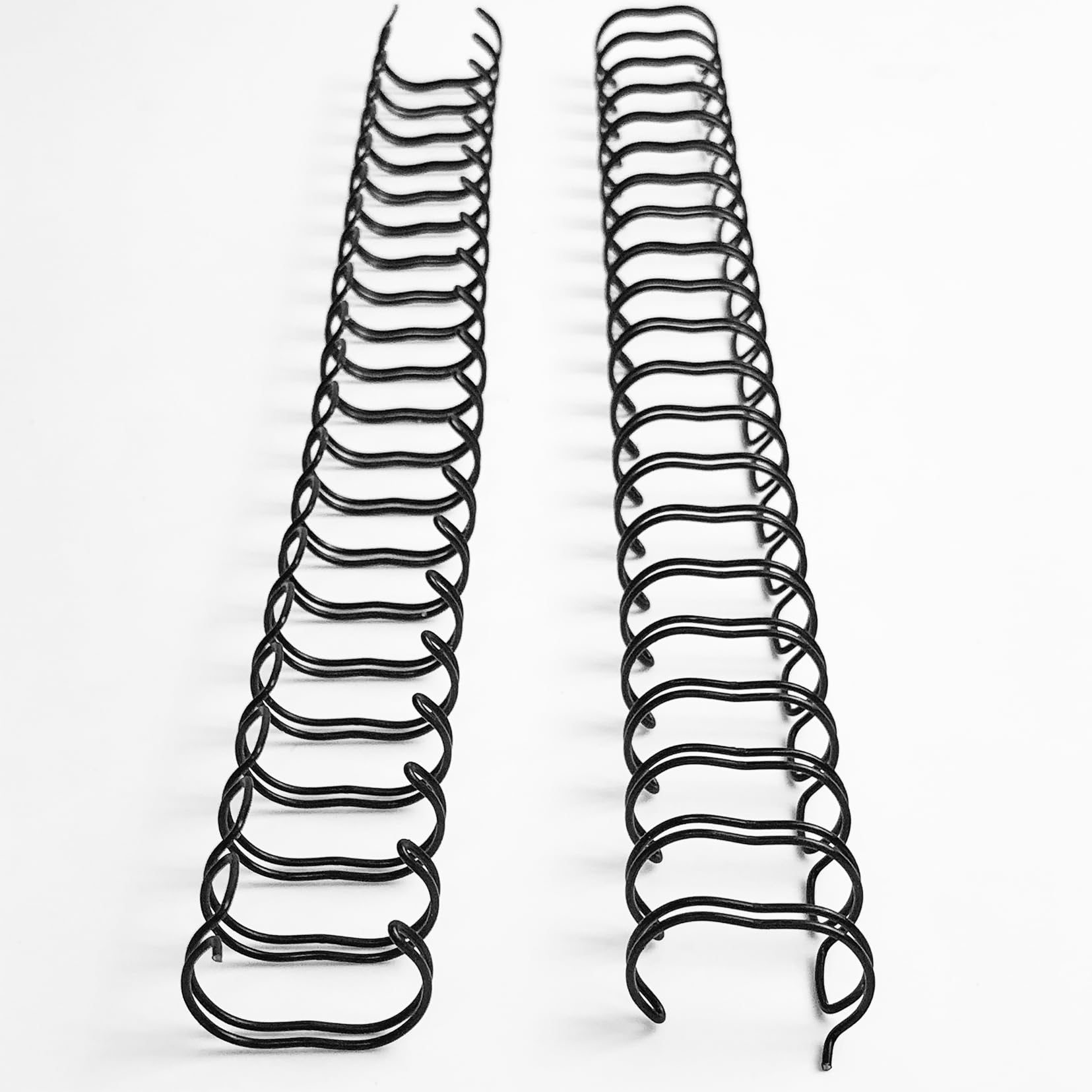 Binditek 50P Double Loop Wire Binding Spines, 9/16 Inch Binding Wire for Letter Size, 2:1 Pitch, 120 Sheet Capacity, 21-Loop, Black