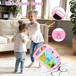Ascrecem Kids Tablet Android 7 Inch Toddler Tablet for Kids with WiFi Quad Core 2GB 32GB ROM Parental Control Childrens Tablets with Shockproof Case Educational Games Age 3-14 Boy Girls (Pink)