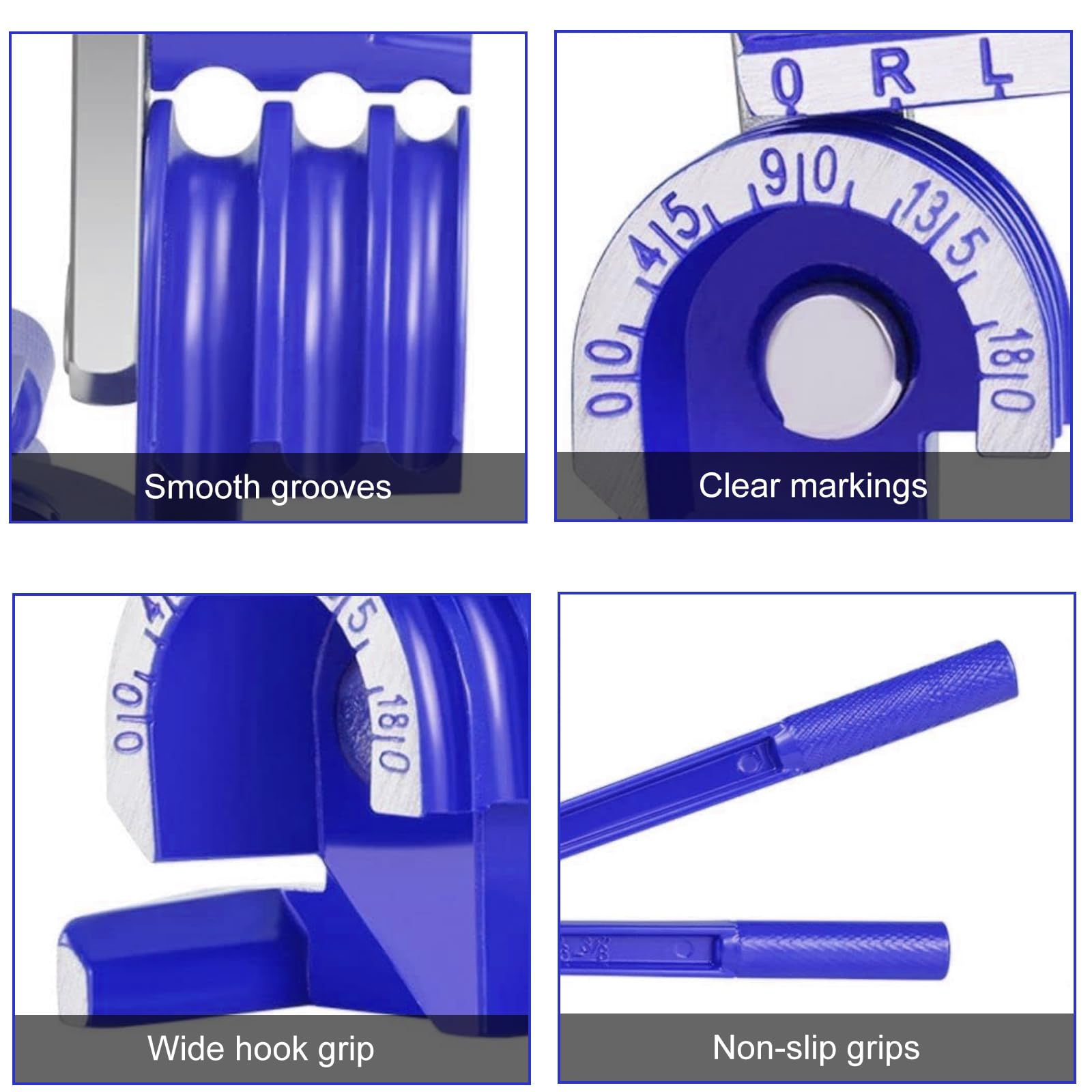 Strumento Piegatubi Manuale, Curvatubi Manuale per Tubi, Piegatubi Rame 180 Gradi, 3 in 1 Pinza Piegatrice per Tubo, 1/4"5/16" 3/8"Curvatubi Per Tubo Rame Rame Alluminio Ottone Metallo Metallo