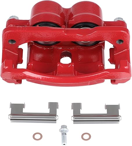 SCITOO Pinza de freno delantera derecha con soporte 18-B4728 rojo compatible para Cadillac 02-06 para Chevrolet 99-13 para GMC 99-13 para Hummer