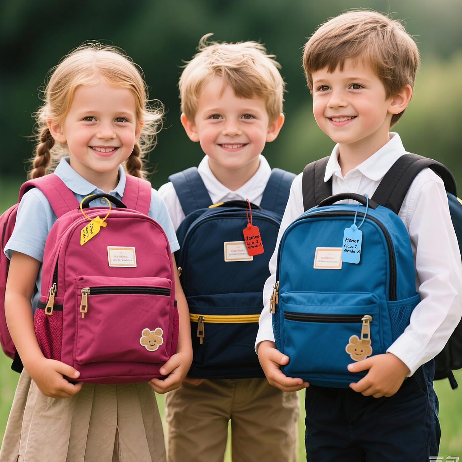 50pcs Luggage Tags Plastic Seals Shipping Label Logistics Sign Tie Bag Tag, Sealing Storage Multi Purpose Name ID Tag with Marker for Suitcases, Backpack, Schoolbag, Car Key (Red) - Image 6