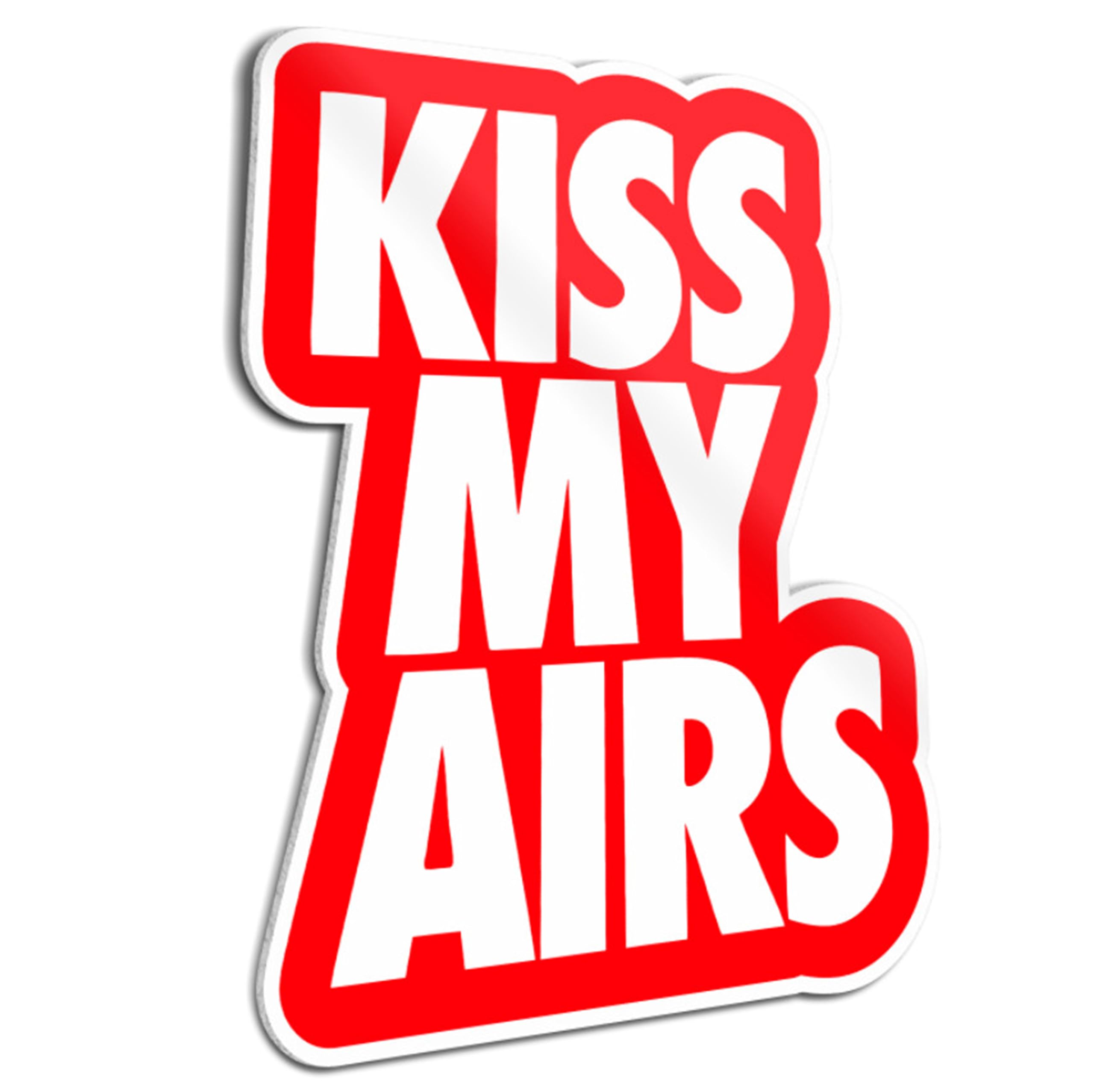 TracyArt Sneaker Art, Kiss My Airs - Sneakerhead Gifts, Boys Room Decor, 13" x 17"