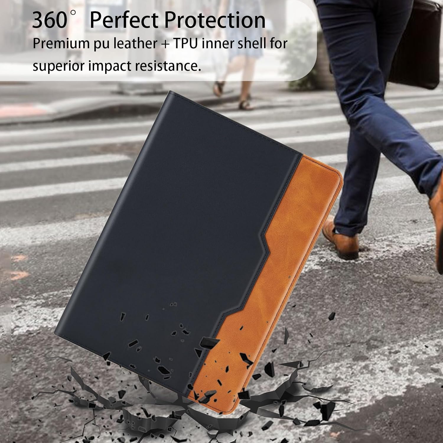 Case for Samsung Galaxy S10 Fe Plus 13.1 inch with S Pen Holder, PU Leather with Hand Strap Folio Flip Cover for Galaxy S10 FE+ with Pockets Auto Sleep/Wake for Man Woman, Black