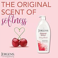 Vista 5 de Jergens Original Scent Dry Skin Body Lotion, Hand and Body Moisturizer, Cherry Almond Essence, Dermatologist Tested, 32 Oz