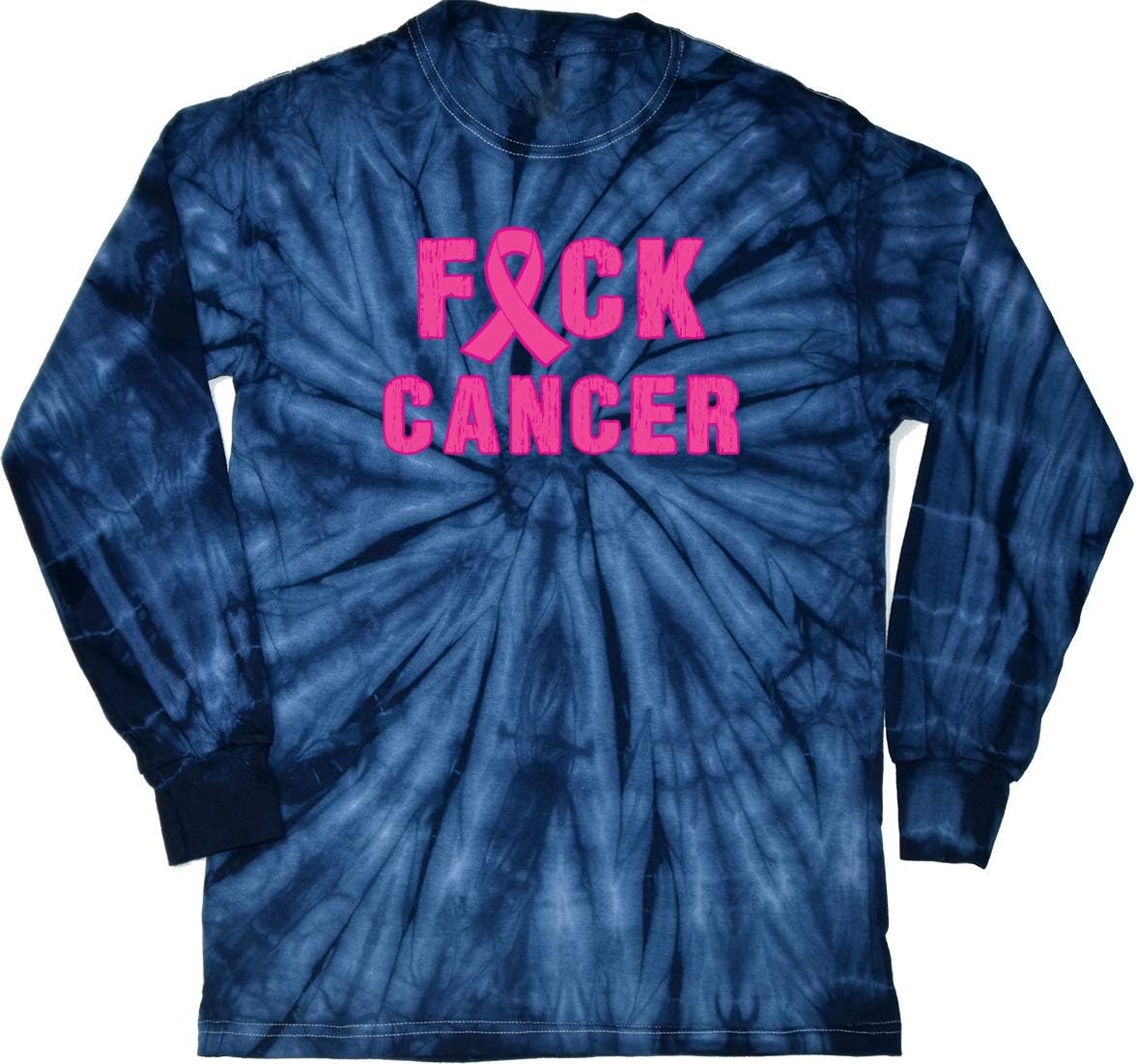 Buy Cool Shirts Breast Cancer T-Shirt Fxck Cancer Tie Dye Long Sleeve