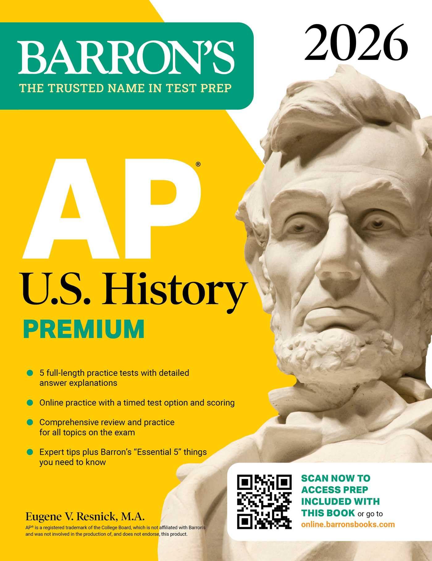 AP U.S. History Premium, 2026: Prep Book with 5 Practice Tests + Comprehensive Review + Online Practice (Barron's AP Prep)
