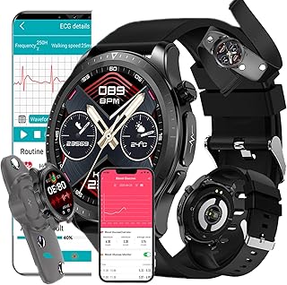 Ecg Smart Watch Blood Sugar,blood Glucose Sugar Smart Watch,blood Glucose Sugar Fitness Tracker Ecg+ppg Hrv Heart Rate Temperature Blood Oxygen Sleep Monitor,activity Tracker,A