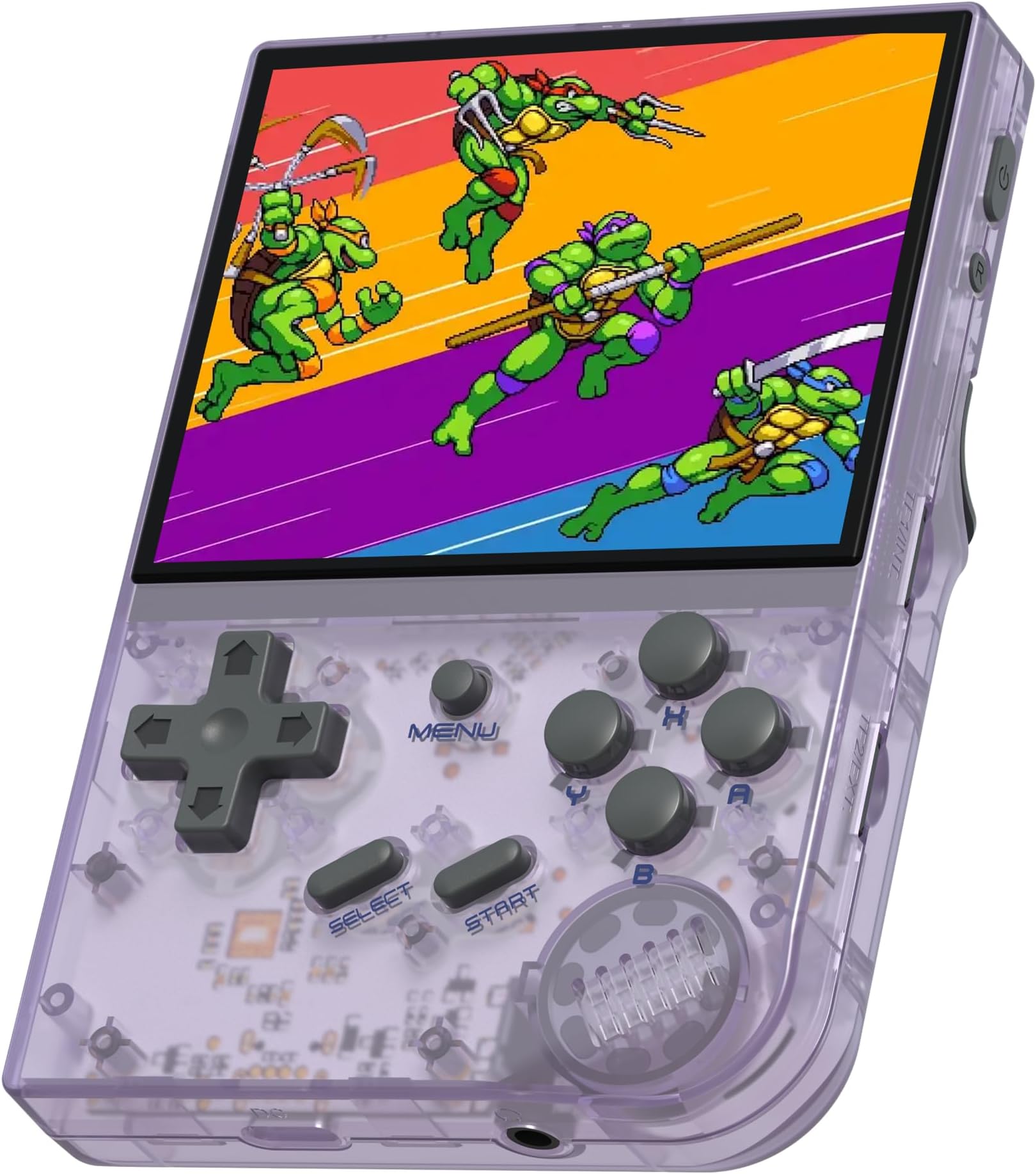XP-lode Anbernic RG35XX Retro Handheld Game Console -64Gb TF Card with 5474 Built In Arcade Games- Emulator 3.5 IPS OCA Screen-Linux System-HDMI TV Output Plug & Play Video Games (RG35XX- Purple)